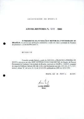 Ato da Reitoria nº 0485/2001