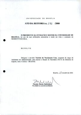 Ato da Reitoria nº 0280/2000