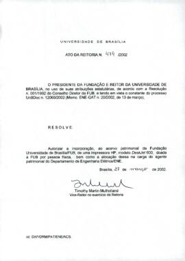 Ato da Reitoria nº 0474/2002