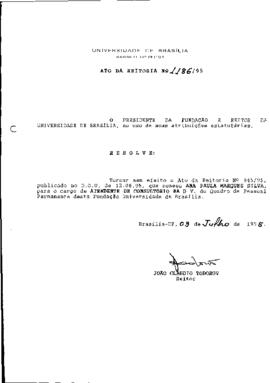 Ato da Reitoria nº 1186/1995