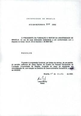 Ato da Reitoria nº 0858/2002