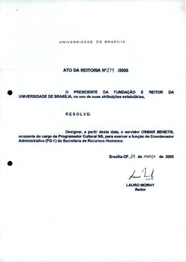 Ato da Reitoria nº 0179/2000