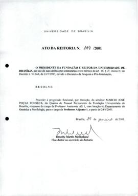 Ato da Reitoria nº 0184/2001