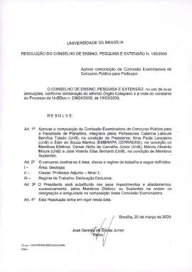 Resolução do Conselho de Ensino, Pesquisa e Extensão nº 0155/2009
