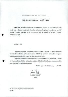 Ato da Reitoria nº 0115/2000