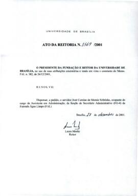 Ato da Reitoria nº 1569/2001