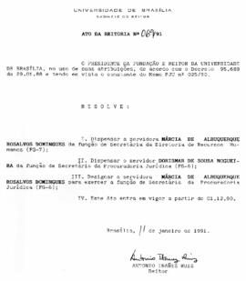Ato da Reitoria nº 0069/1991