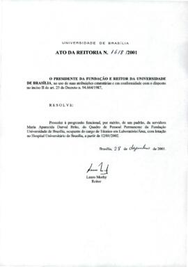 Ato da Reitoria nº 1618/2001