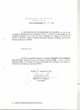 Ato da Reitoria nº 1159/1996
