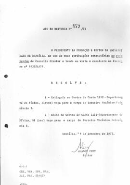 Ato da Reitoria nº 0873/1975