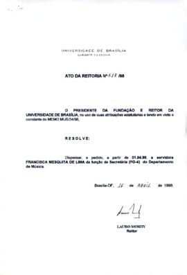 Ato da Reitoria nº 0618/1998