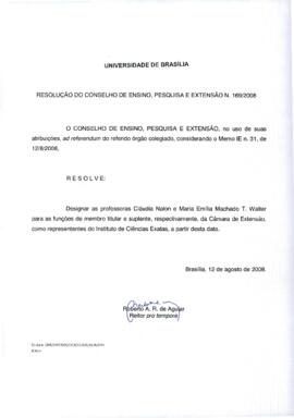 Resolução do Conselho de Ensino, Pesquisa e Extensão nº 0169/2008