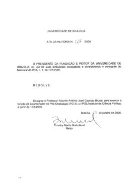 Ato da Reitoria nº 0127/2006
