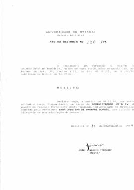 Ato da Reitoria nº 0190/1994