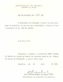 Ato da Reitoria nº 0172/1985