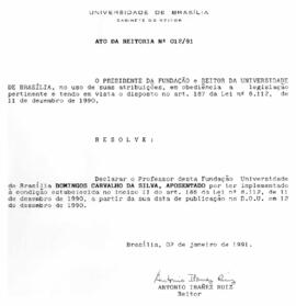 Ato da Reitoria nº 0012/1991