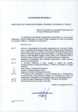 Resolução do Conselho de Ensino, Pesquisa e Extensão nº 0170/2012