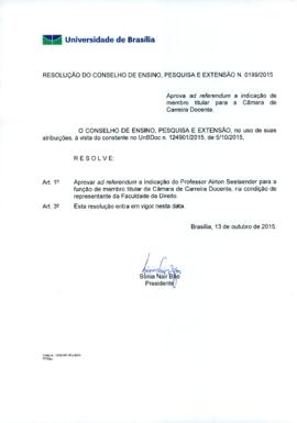 Resolução do Conselho de Ensino, Pesquisa e Extensão nº 0199/2015