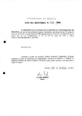 Ato da Reitoria nº 0920/2001