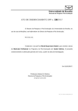 Ato de Credenciamento DPP N° 0138/2017