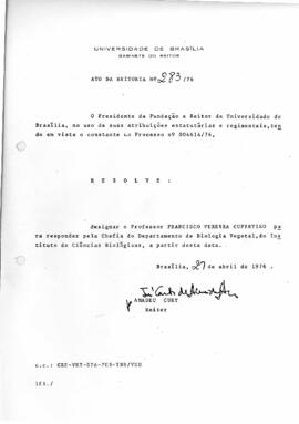 Ato da Reitoria nº 0283/1976