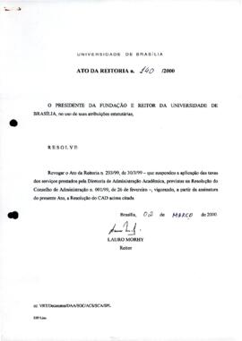 Ato da Reitoria nº 0140/2000