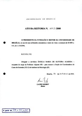 Ato da Reitoria nº 1003/2000