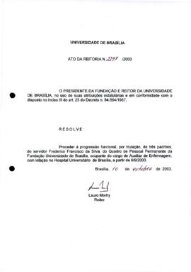Ato da Reitoria nº 2257/2003