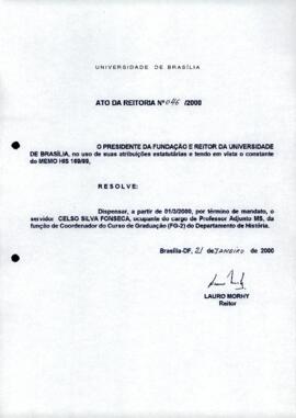 Ato da Reitoria nº 0046/2000