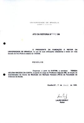 Ato da Reitoria nº 0447/1999