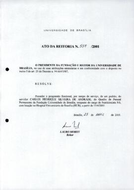 Ato da Reitoria nº 0559/2001