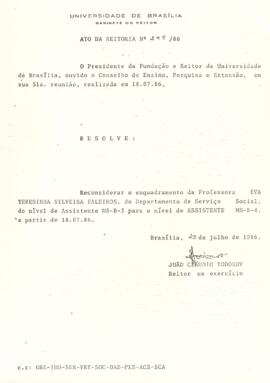 Ato da Reitoria nº 0295/1986