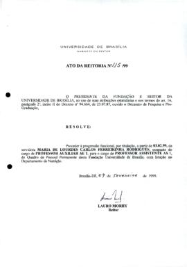 Ato da Reitoria nº 0115/1999