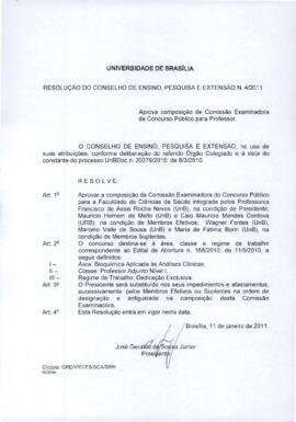 Resolução do Conselho de Ensino, Pesquisa e Extensão Nº 0004/2011