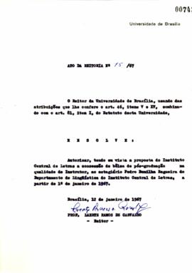 Ato da Reitoria nº 0015/1967