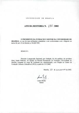 Ato da Reitoria nº 0186/2002