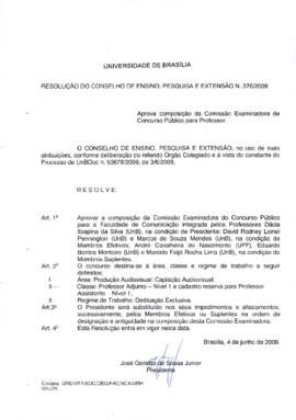 Resolução do Conselho de Ensino, Pesquisa e Extensão nº 0370/2009