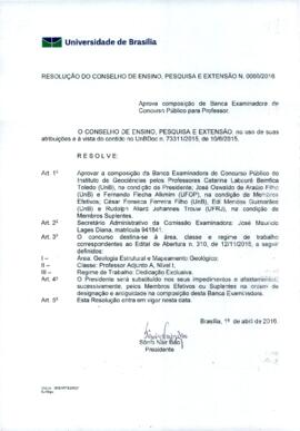 Resolução do Conselho de Ensino, Pesquisa e Extensão nº 0060/2016