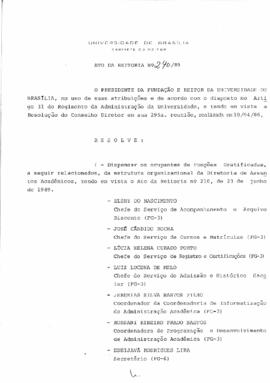 Ato da Reitoria nº 0240/1989