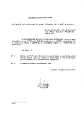 Resolução do Conselho de Ensino, Pesquisa e Extensão nº 0055/2013