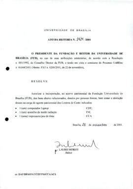 Ato da Reitoria nº 1424/2001