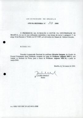 Ato da Reitoria nº 0137/2000