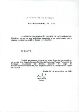 Ato da Reitoria nº 1739/2002