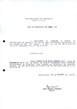 Ato da Reitoria nº 1066/1995