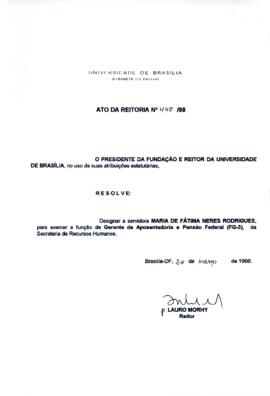 Ato da Reitoria nº 0440/1998