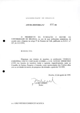 Ato da Reitoria nº 0800/1999
