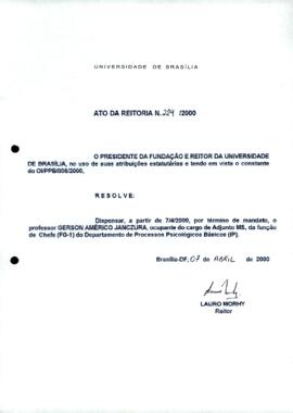 Ato da Reitoria nº 0224/2000