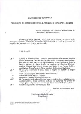 Resolução do Conselho de Ensino, Pesquisa e Extensão nº 0361/2009