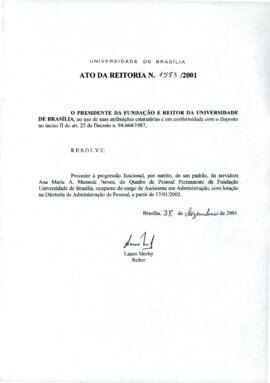 Ato da Reitoria nº 1583/2001