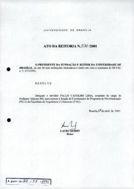 Ato da Reitoria nº 0530/2001